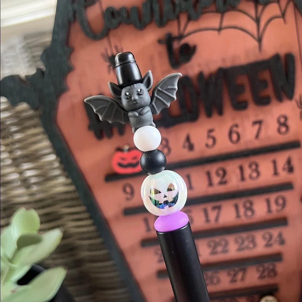 Black and Purple Bat Pen